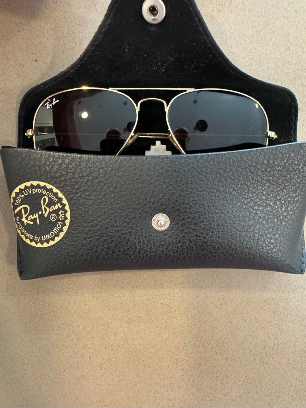 Ray-Ban Aviator Sunglasses in Gold with Brown Lenses